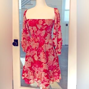 Express Chiffon Off the Shoulder Mini Dress
